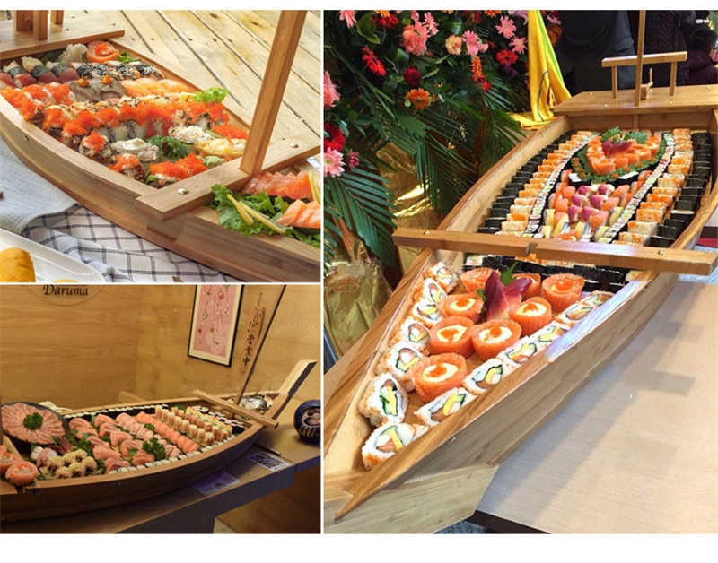 Sushi Boat Wooden Display Rack