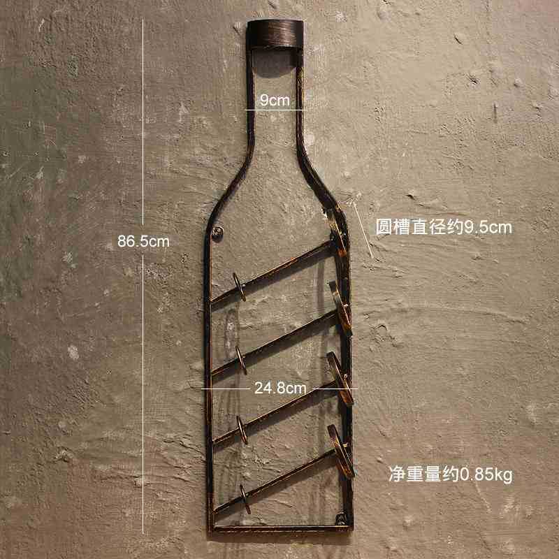 Wall Wine Holder Metal Rack