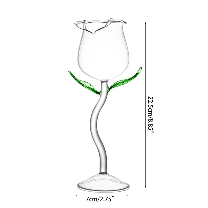 100ml 3D Rose Shaped Wine Glass