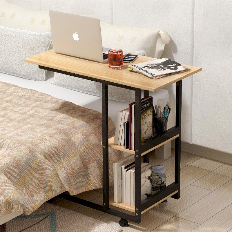 Bed Desk Small Bookshelf Table