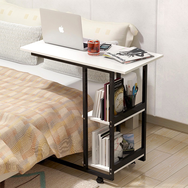 Bed Desk Small Bookshelf Table