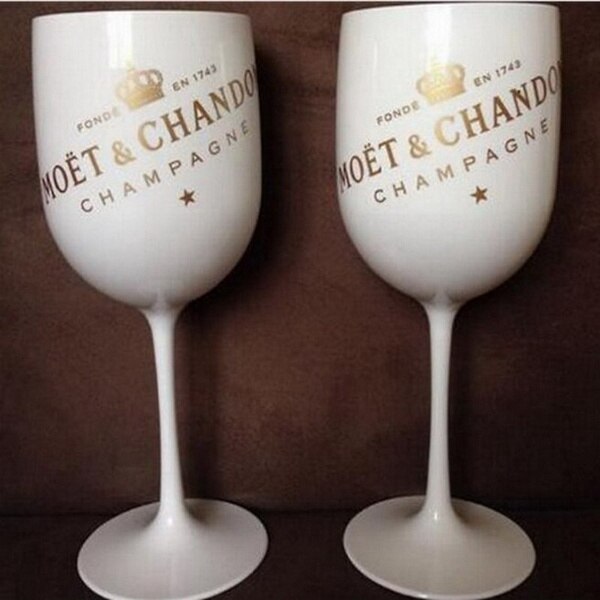 Plastic Metallic Wine Glasses (2 pcs)