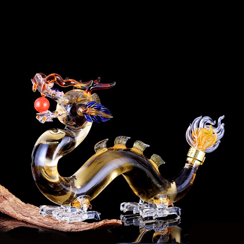 Clear Glass Dragon Decanter