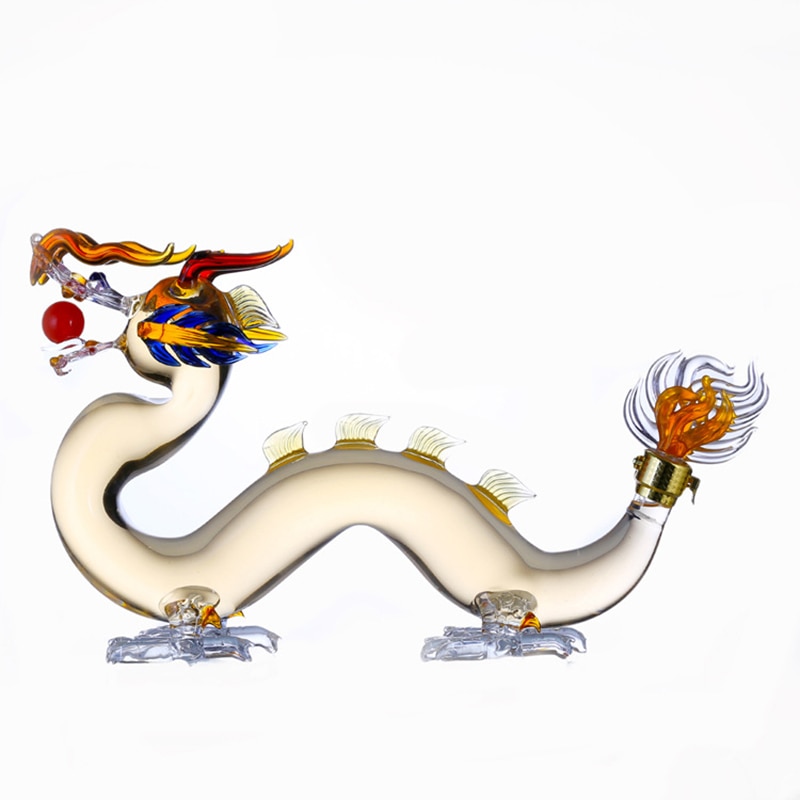 Clear Glass Dragon Decanter