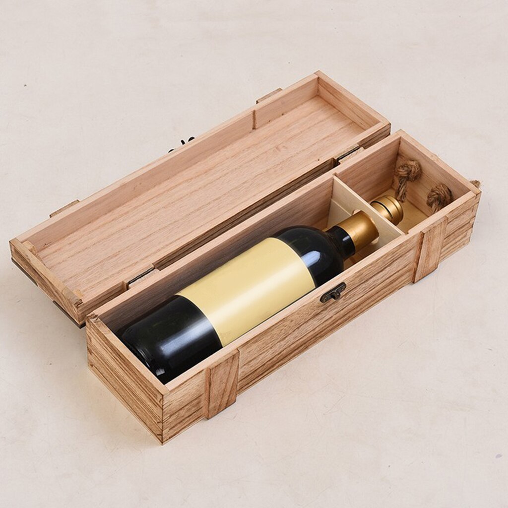 Single Bottle Wood Wine Box