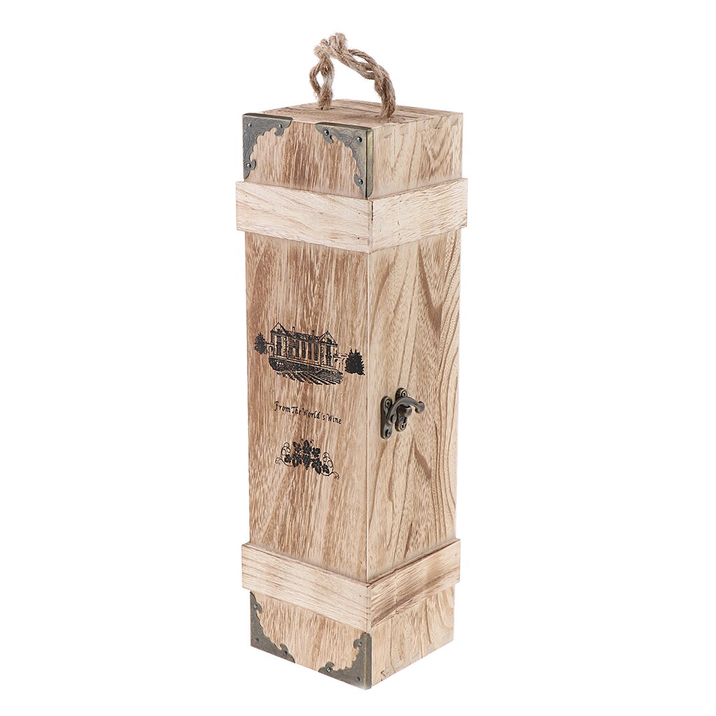 Single Bottle Wood Wine Box