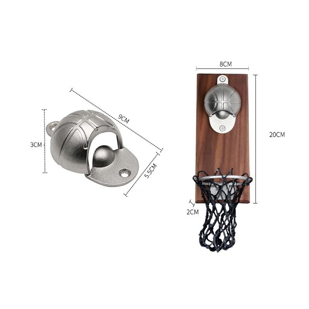 Creative Bottle Opener Basketball Wall Bottle Opener Wall Mounted With Magnetic Beer Opener Gift Kitchen Tools