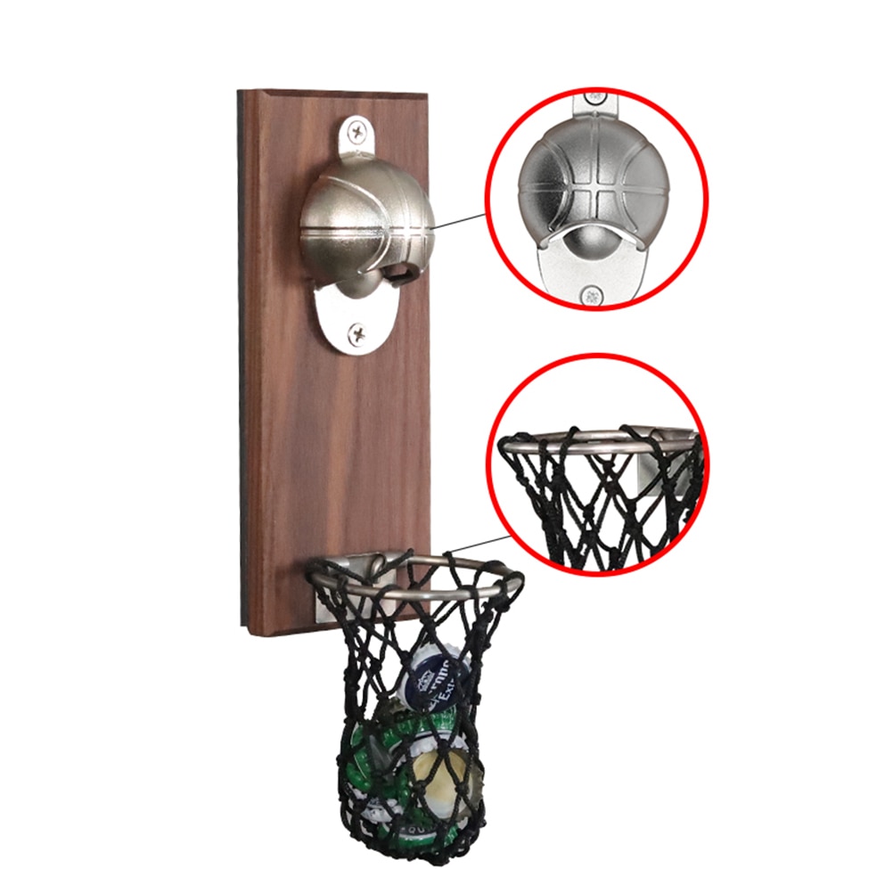 Wall Mounted Basketball Bottle Opener