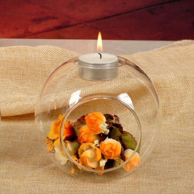 Glass Candle Holder Home Decor