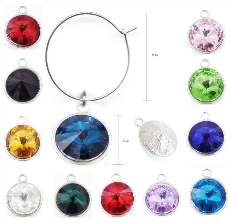 Crystal Charms for Wine Glass (12 pcs)