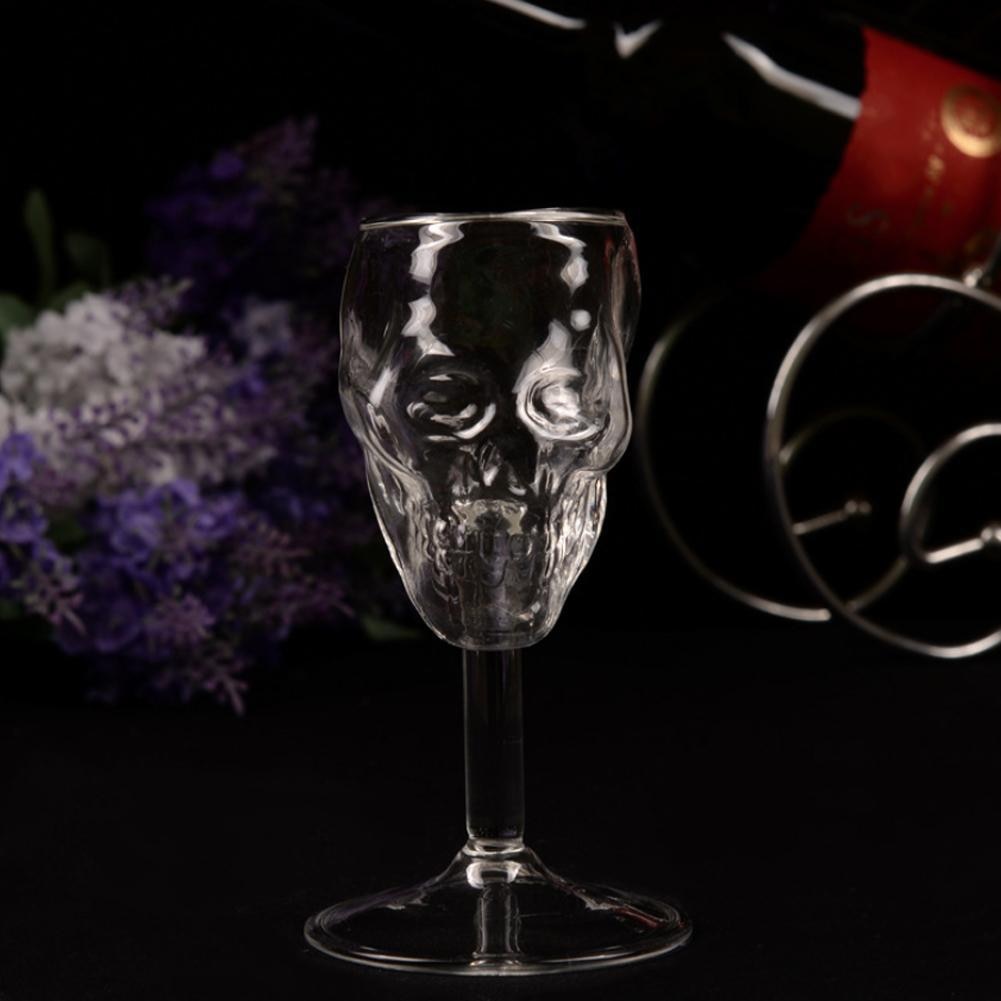 Transparent Beer Wine Cup Bottle Glass Skull Cup Red Wine Sober kitchen accessories High Cocktail Glasses Bar Decoration Univers