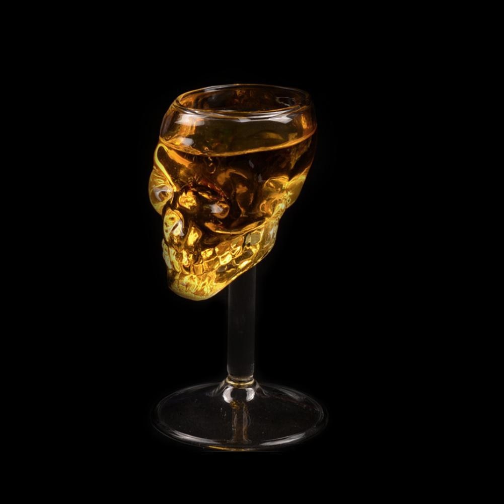 Transparent Beer Wine Cup Bottle Glass Skull Cup Red Wine Sober kitchen accessories High Cocktail Glasses Bar Decoration Univers