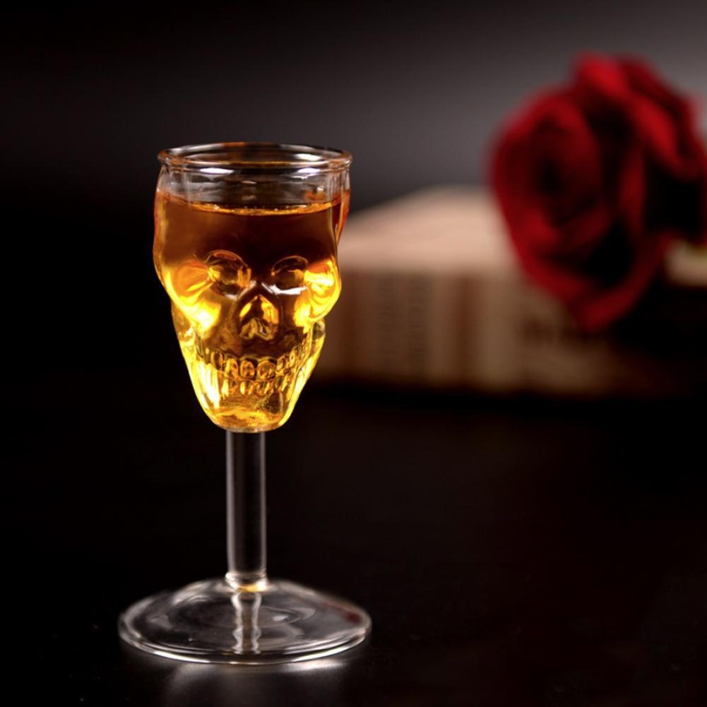 Transparent Beer Wine Cup Bottle Glass Skull Cup Red Wine Sober kitchen accessories High Cocktail Glasses Bar Decoration Univers