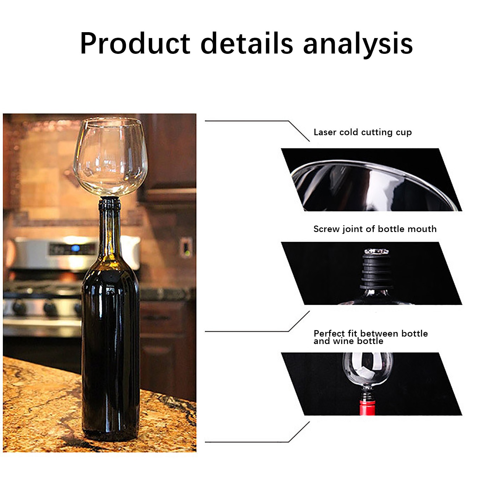 401-500ml Screwing Drinking Straight Cup Party Bar Tools Fashionable Unique Crystal Transparent Glass Red Wine Bottle