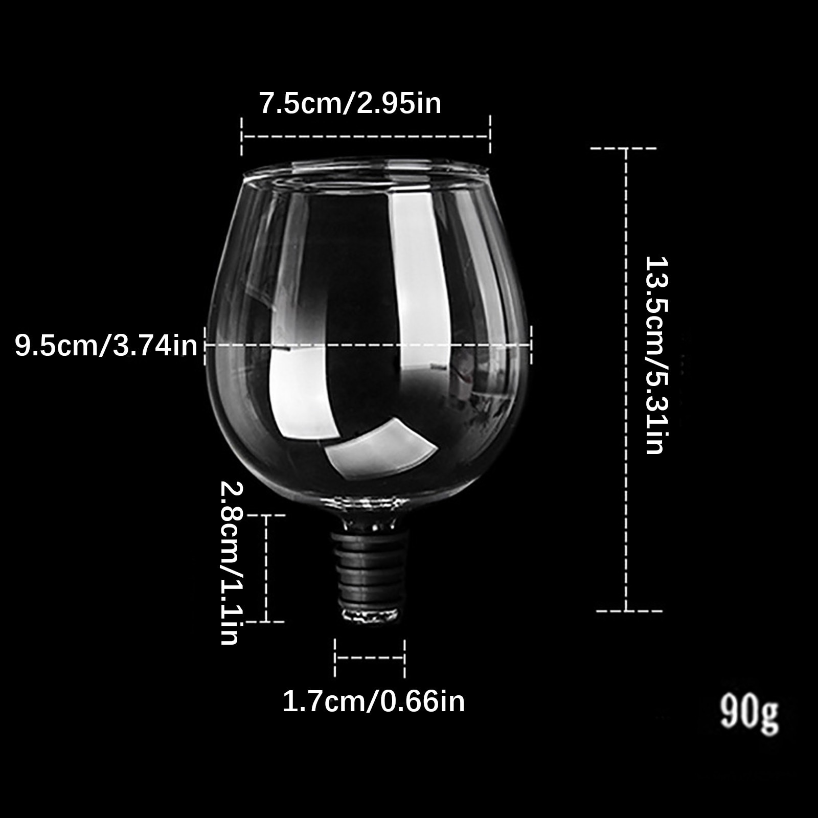 401-500ml Screwing Drinking Straight Cup Party Bar Tools Fashionable Unique Crystal Transparent Glass Red Wine Bottle