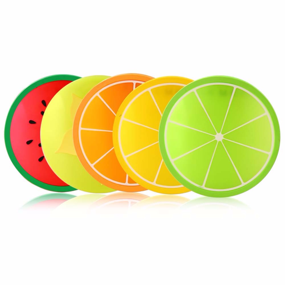 Silicone Drink Coasters Fruit Design (Set of 6)