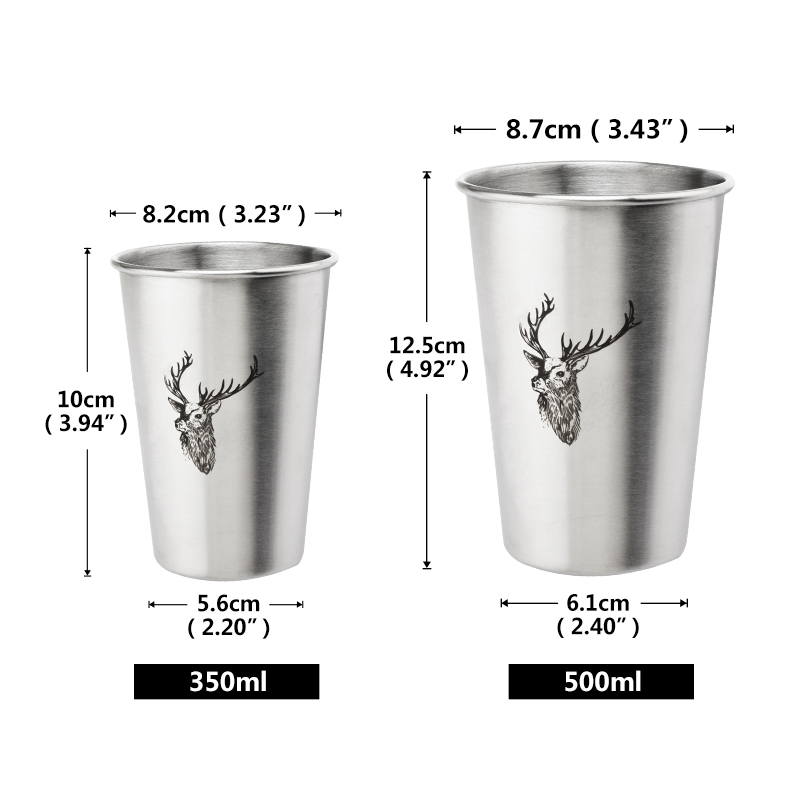 Stainless Steel Drinking Glass Cup with Straw