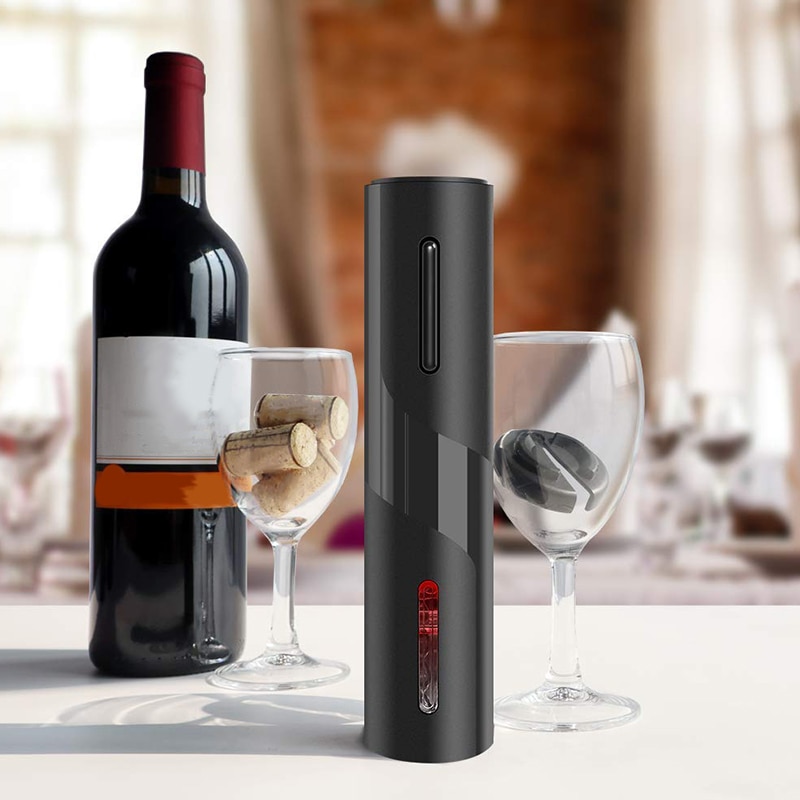 Electric Wine Opener Rechargeable Automatic Corkscrew Wine Bottle Opener with Foil Cutter & USB Charging Cable, Suit for Home Us