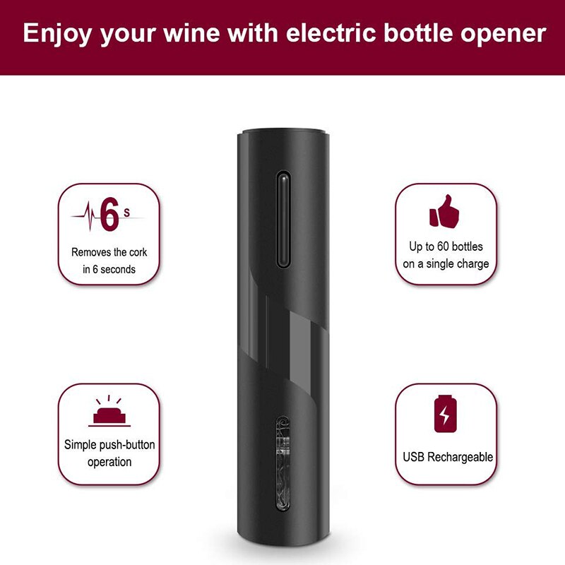 Rechargeable Wine Opener with USB Cable