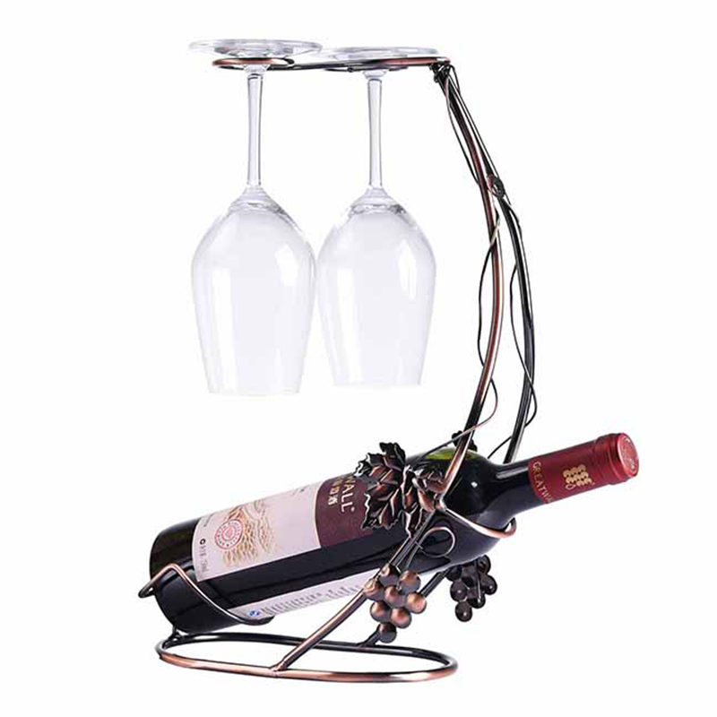 Decorative Wine Bottle And Wine Glass Holder Rack