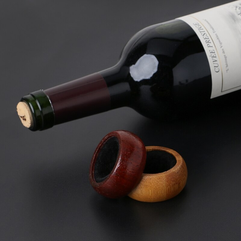 Wooden Felt Lined Wine Drip Ring