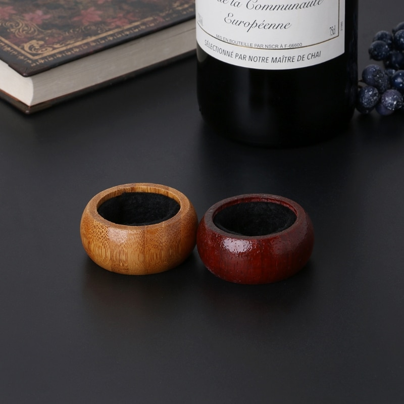 Wooden Felt Lined Wine Drip Ring