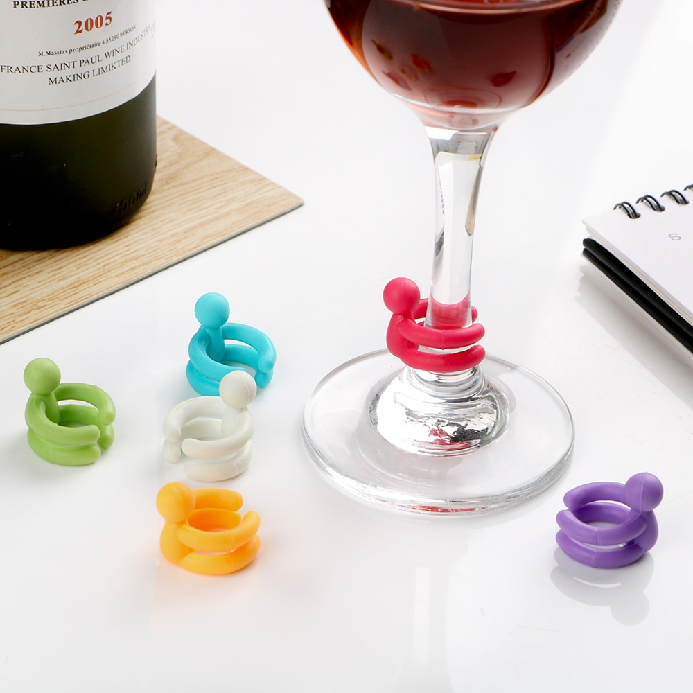 Wine Stopper with Six Wine Glass Grips