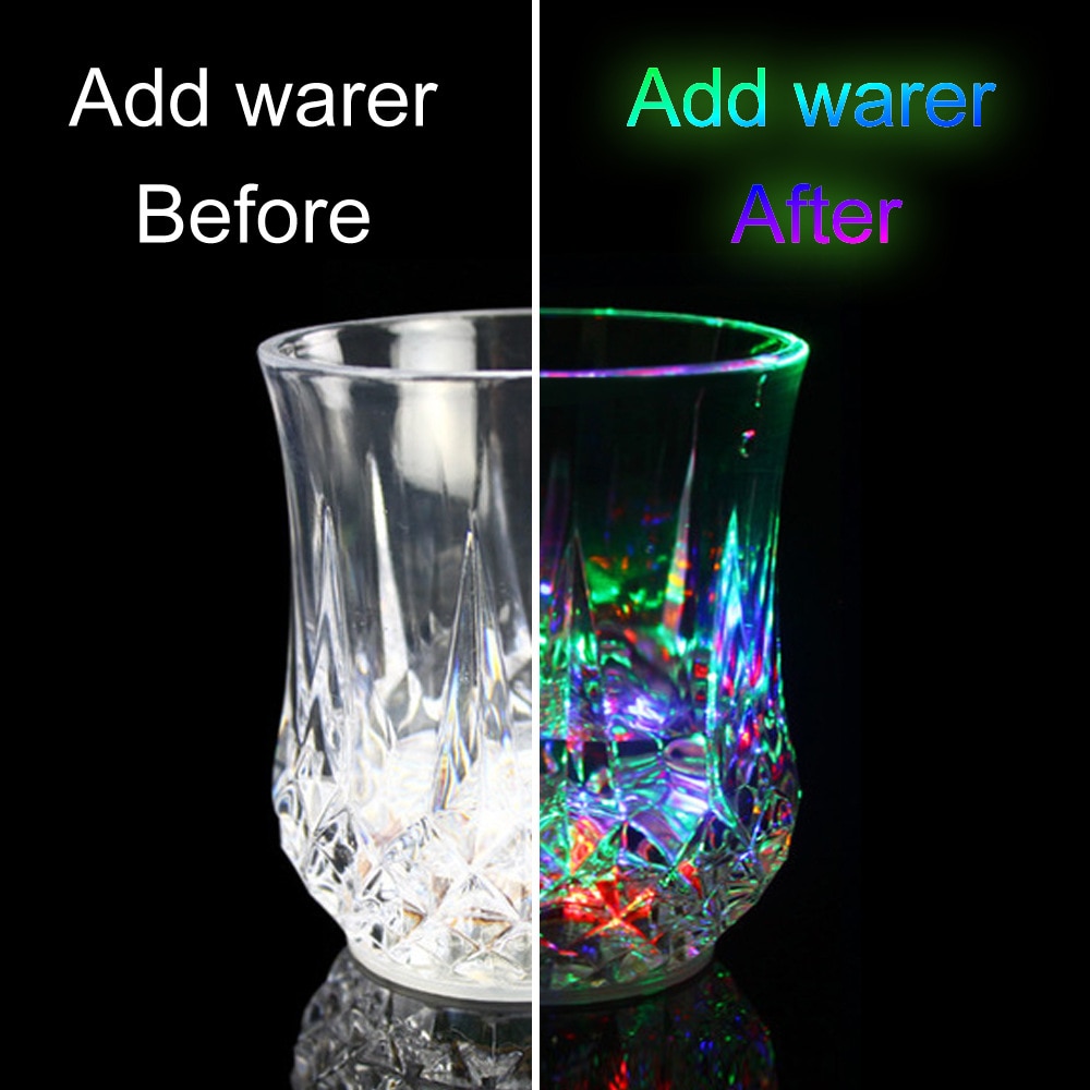 Creative Light Up LED Cups Automatic Flashing Drinking Cup Mugs Color Changing Beer Whisky Glass Cup For Bar Club Party Supplies