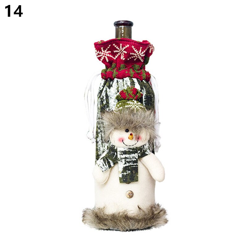 Wine Bottle Cover Christmas Decoration