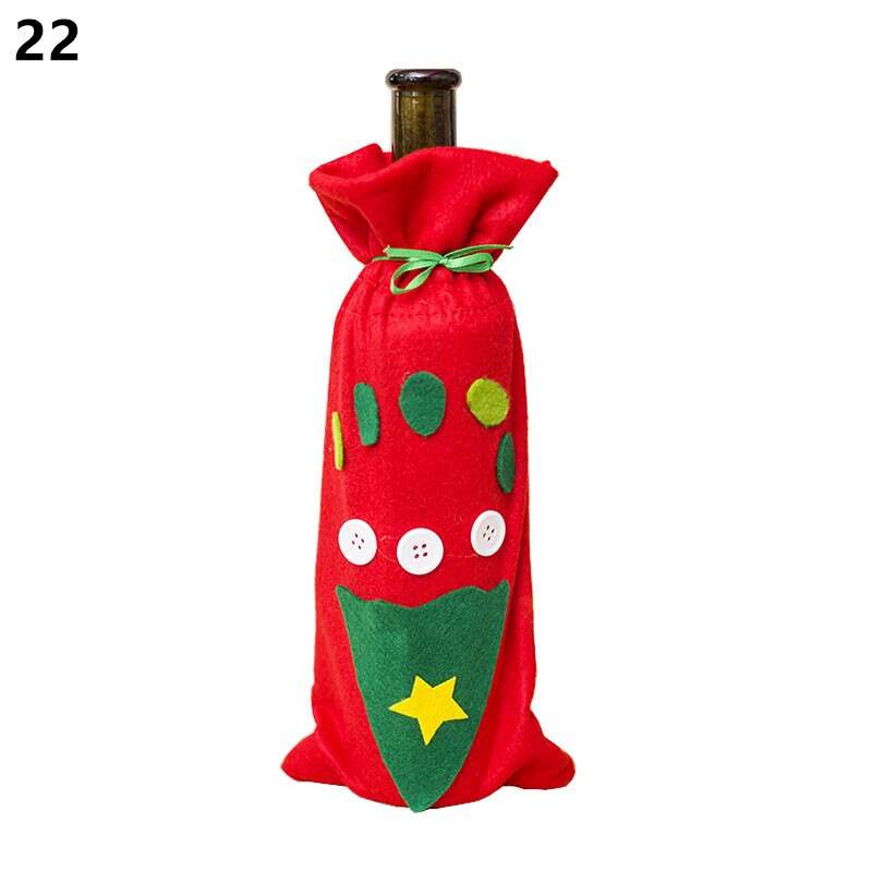 Wine Bottle Cover Christmas Decoration