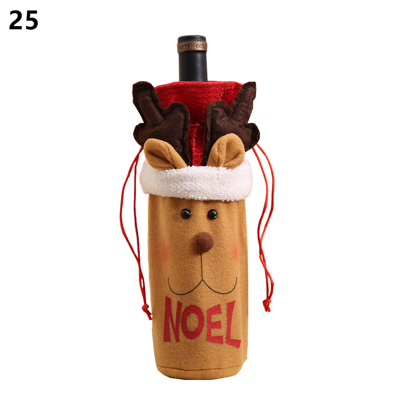 Wine Bottle Cover Christmas Decoration