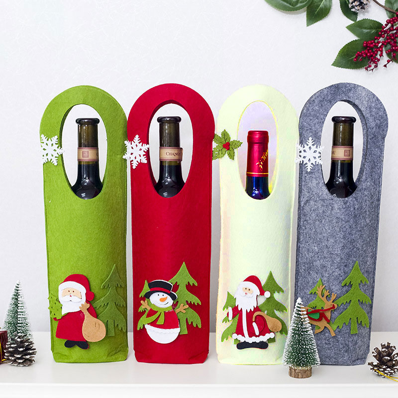 Wine Bottle Cover Christmas Decoration