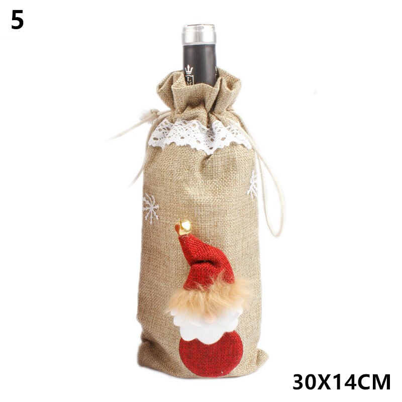 Wine Bottle Cover Christmas Decoration