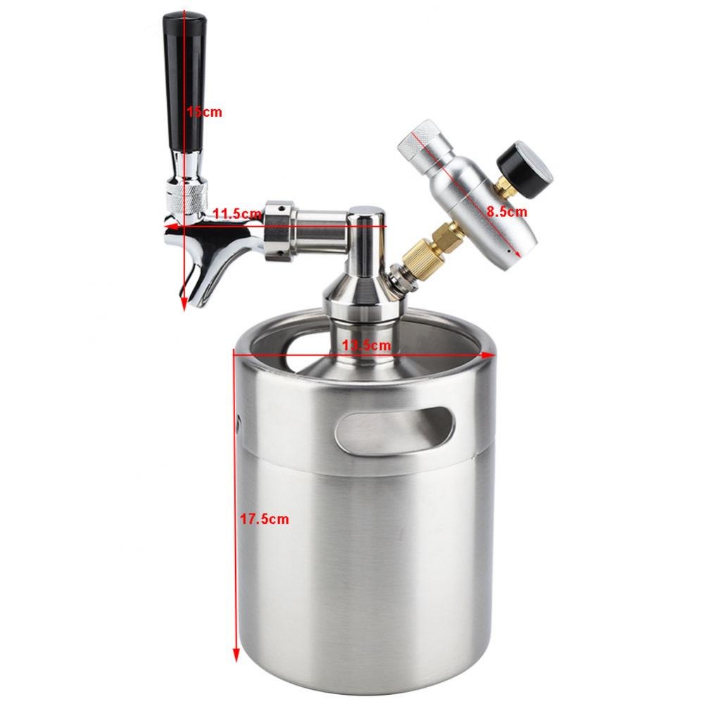 Beer Keg 2L Stainless Steel Container