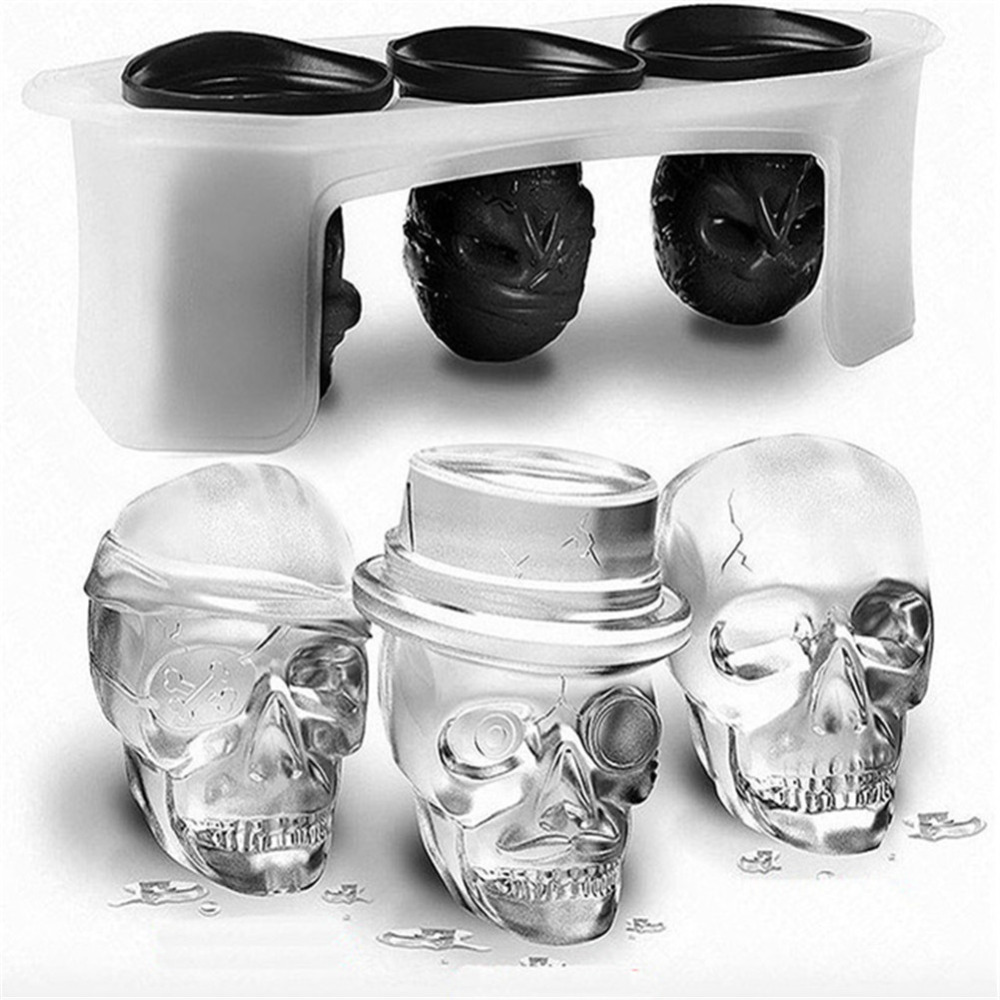 Silicone Ice Molds 3D Giant Skulls