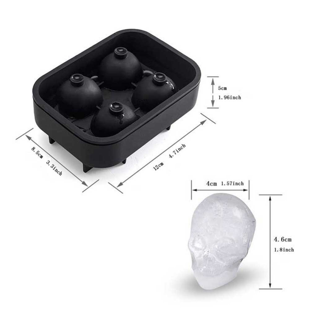 Silicone Ice Molds 3D Giant Skulls