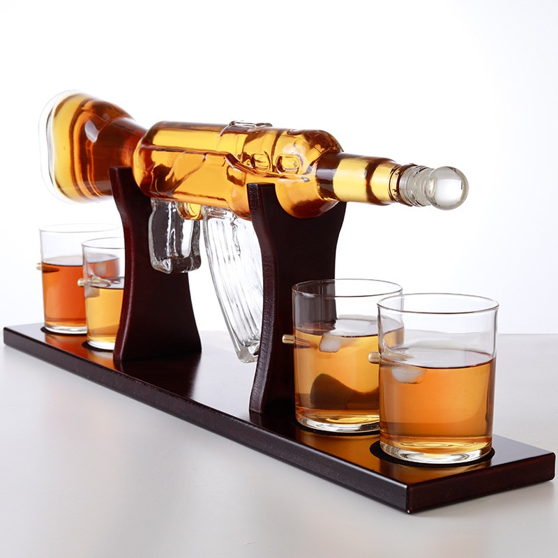 AK47 Decanter with Stand Drinkware Set