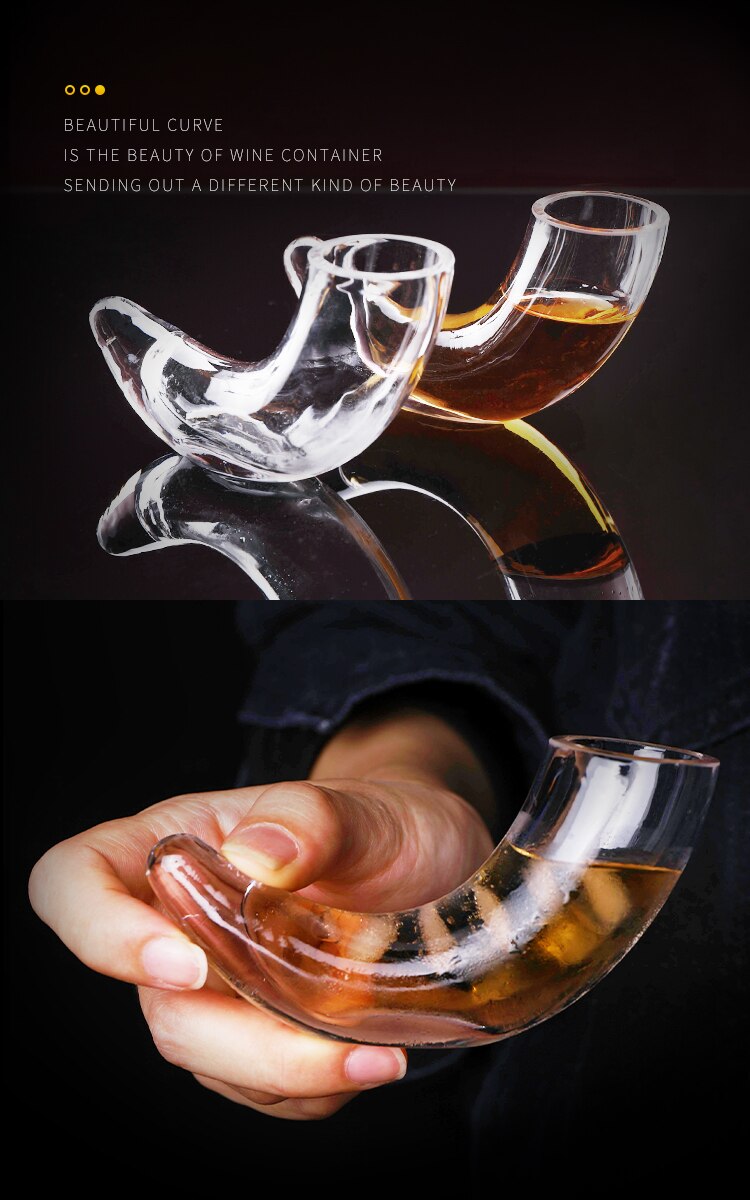 Do Not Miss It 30ml Weird Horn Wine Glass Cup Bar Whiskey Vodka Cup Rhino Horn Wine Glass Creative Glass Drinking Set Winebowl