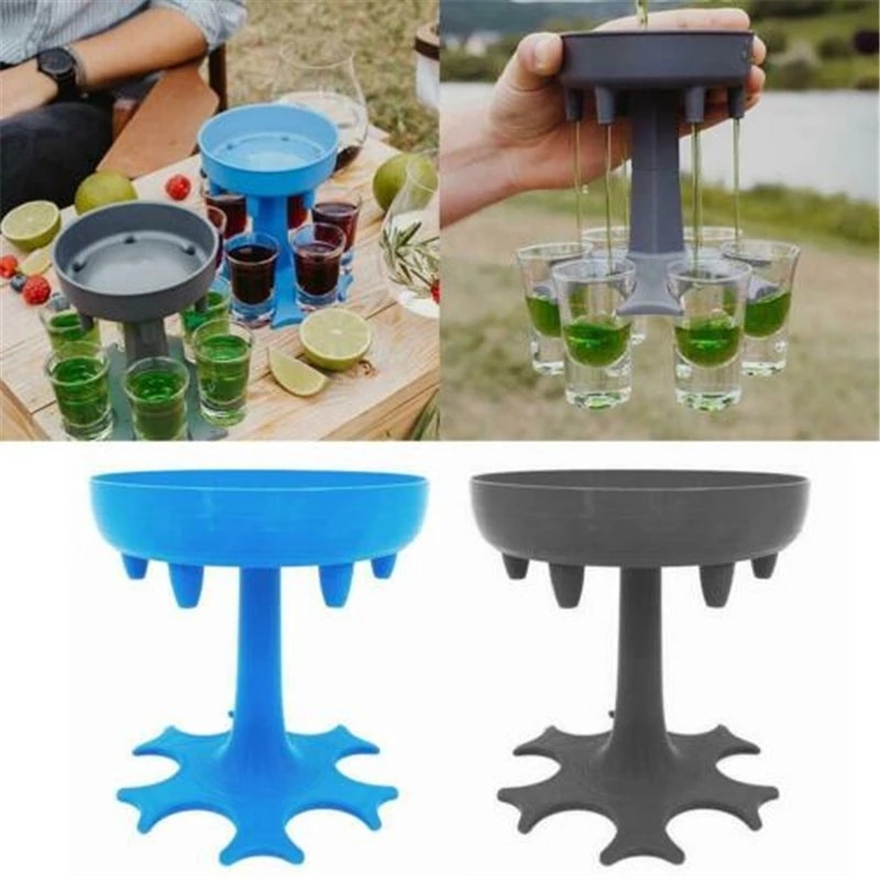 Shot Glass Dispenser 6 Cup Holder