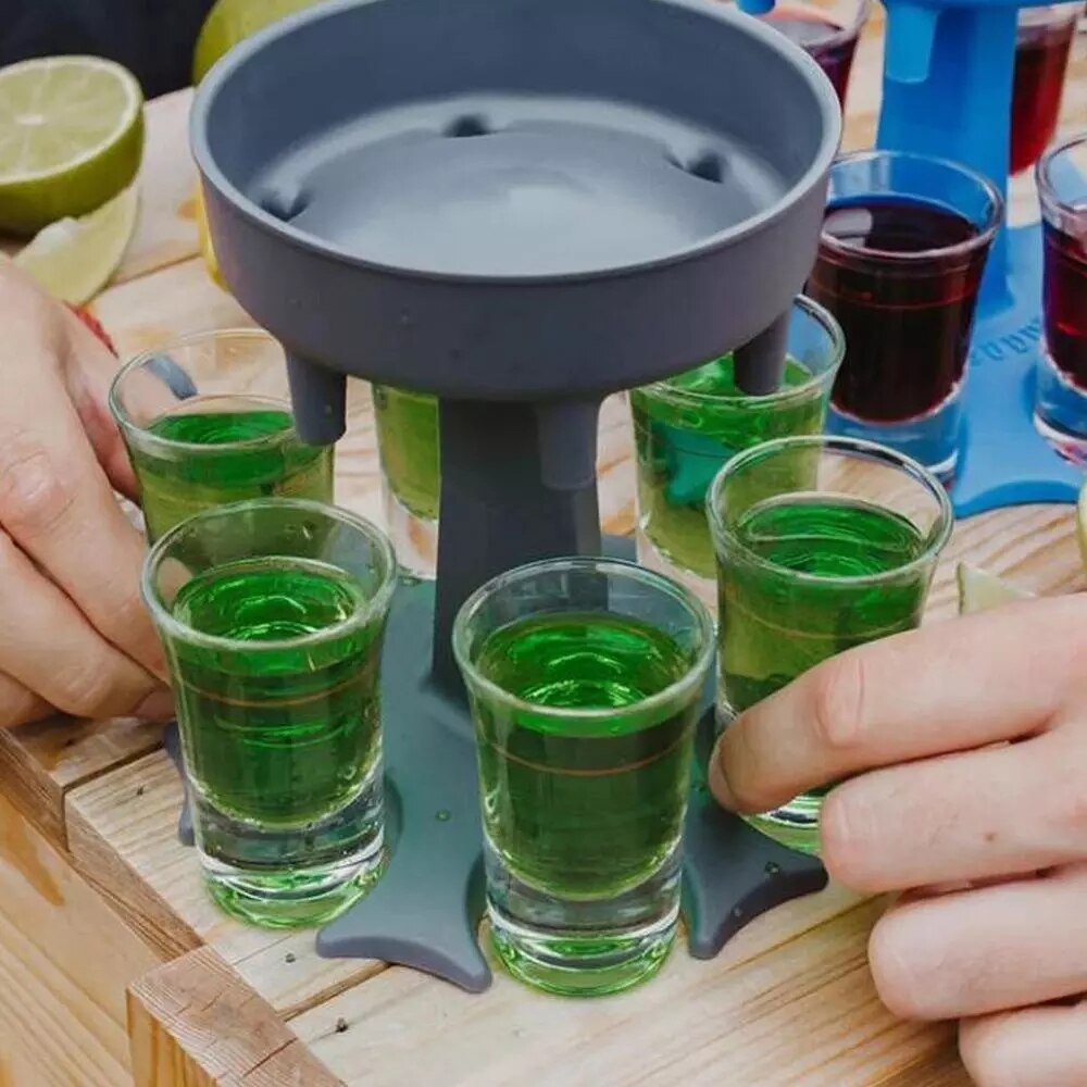 Shot Glass Dispenser 6 Cup Holder