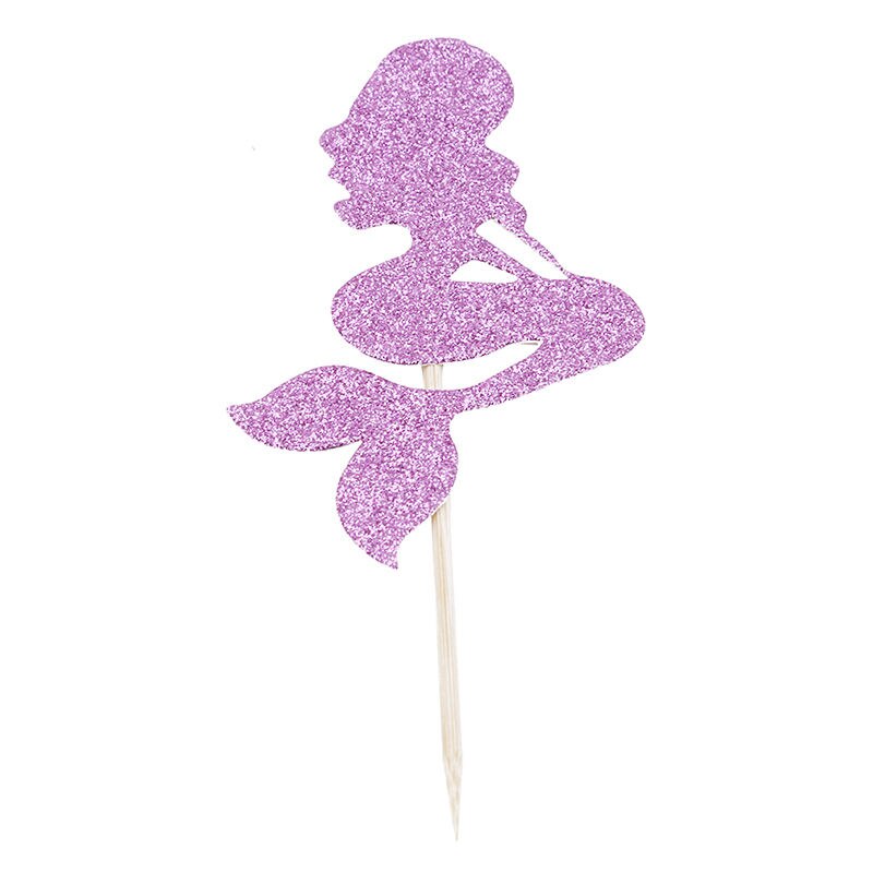 Birthday Cake Toppers Mermaid Theme (Set of 24)