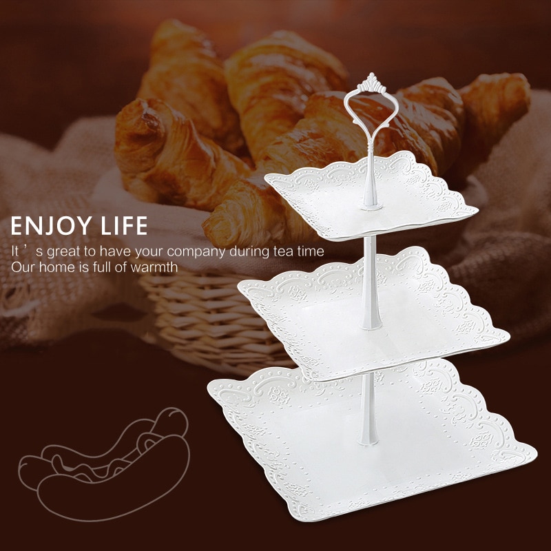 Plastic Tiered Dessert Tray Rack