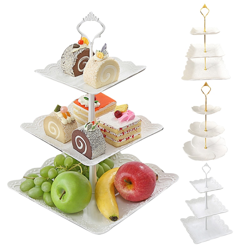 Plastic Tiered Dessert Tray Rack