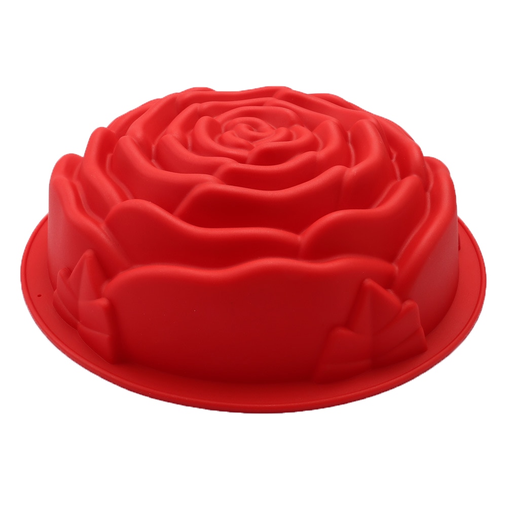 24*24cm Big Rose Flower Baking Tray Silicone Cake Mold Form Large Bakery Dish Bakeware Toast Bread Mould