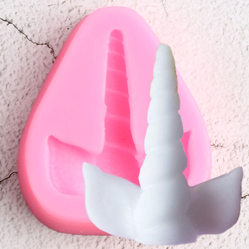 Unicorn Ear Horn Silicone Mold Cupcake Decoration Fondant Mold DIY Party Cake Decorating Tools Candy Chocolate Gumpaste Mould