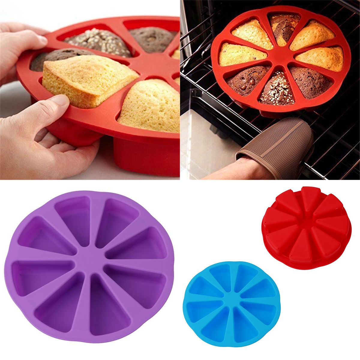 Silicone Baking Tray Cake Slice Mold