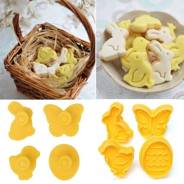 Cookie Cutter Set Plastic Molds (4pcs)