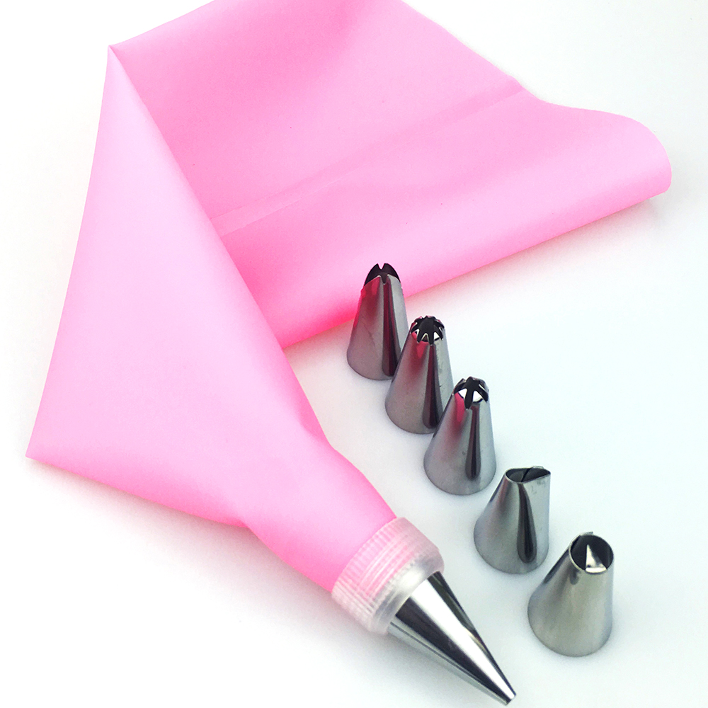 Interchangeable Nozzle Silicone Piping Bag (Set of 8)