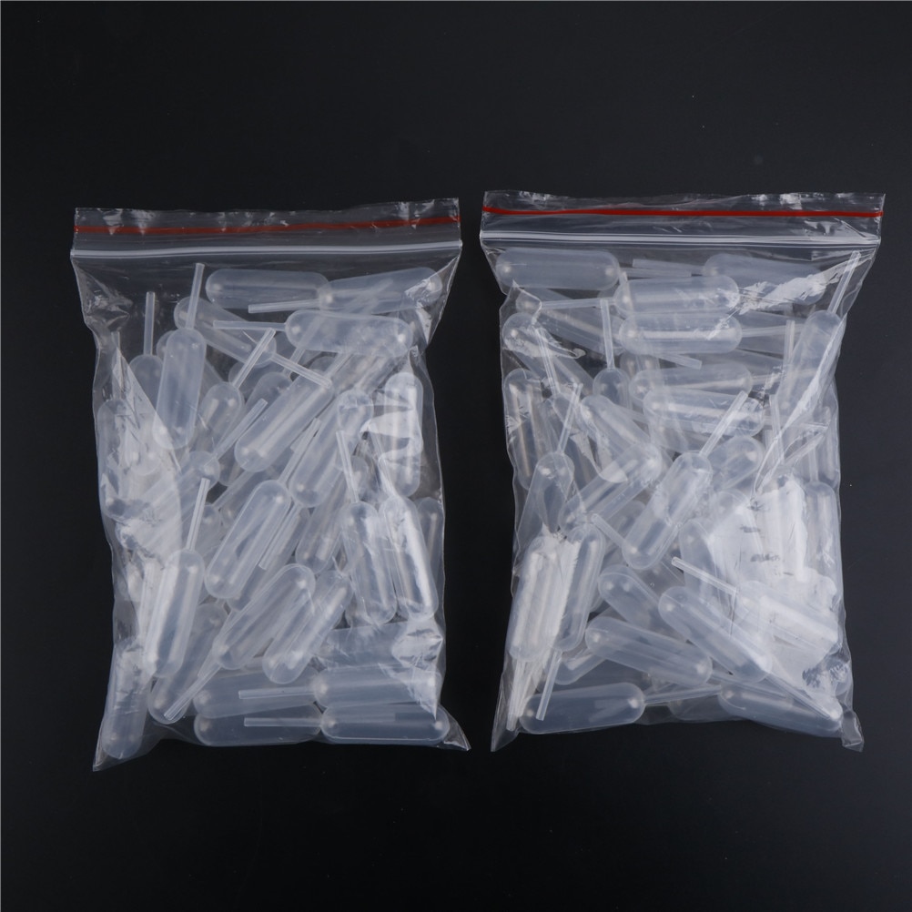 100pcs 4ml 100 plastic extrusion transfer pipette dropper disposable pipette