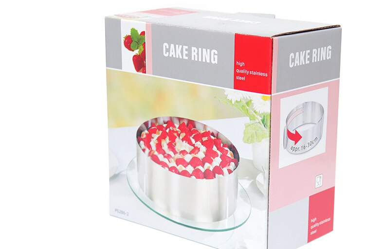 Cake Tins Adjustable Stainless Steel Round Cake Ring Baking Styling Decorating Mold for Kitchen